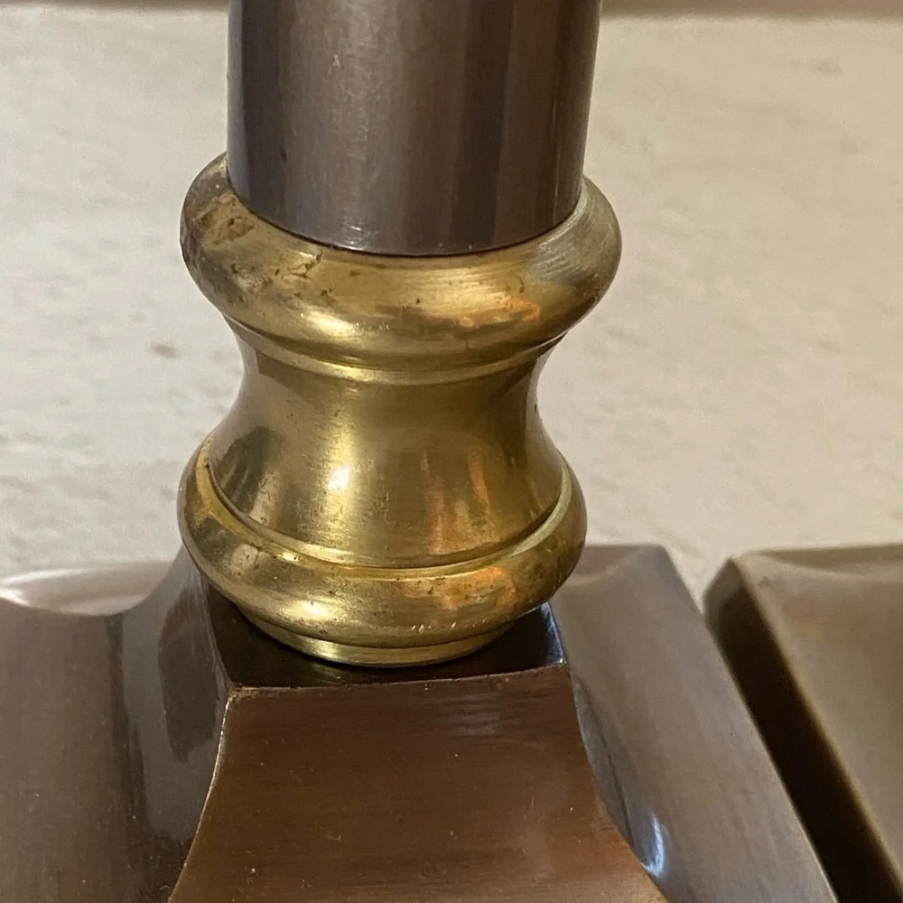 Vintage CENTURY Solid Brass Handmade Set Candle Holders Sizes 12” & 16”